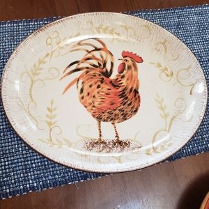 🐓 Large Rustic Rooster Dish 🐓
